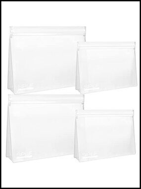 4 Pack TSA Approved Clear Toiletry Bags Quart Leakproof Travel Zipper Pouch Set